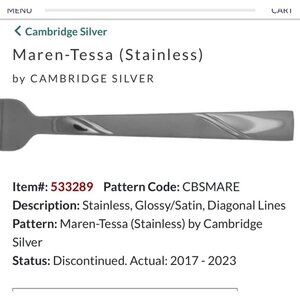 Cambridge Silver Maren-Tessa Stainless Steel Spoons Set Of 6